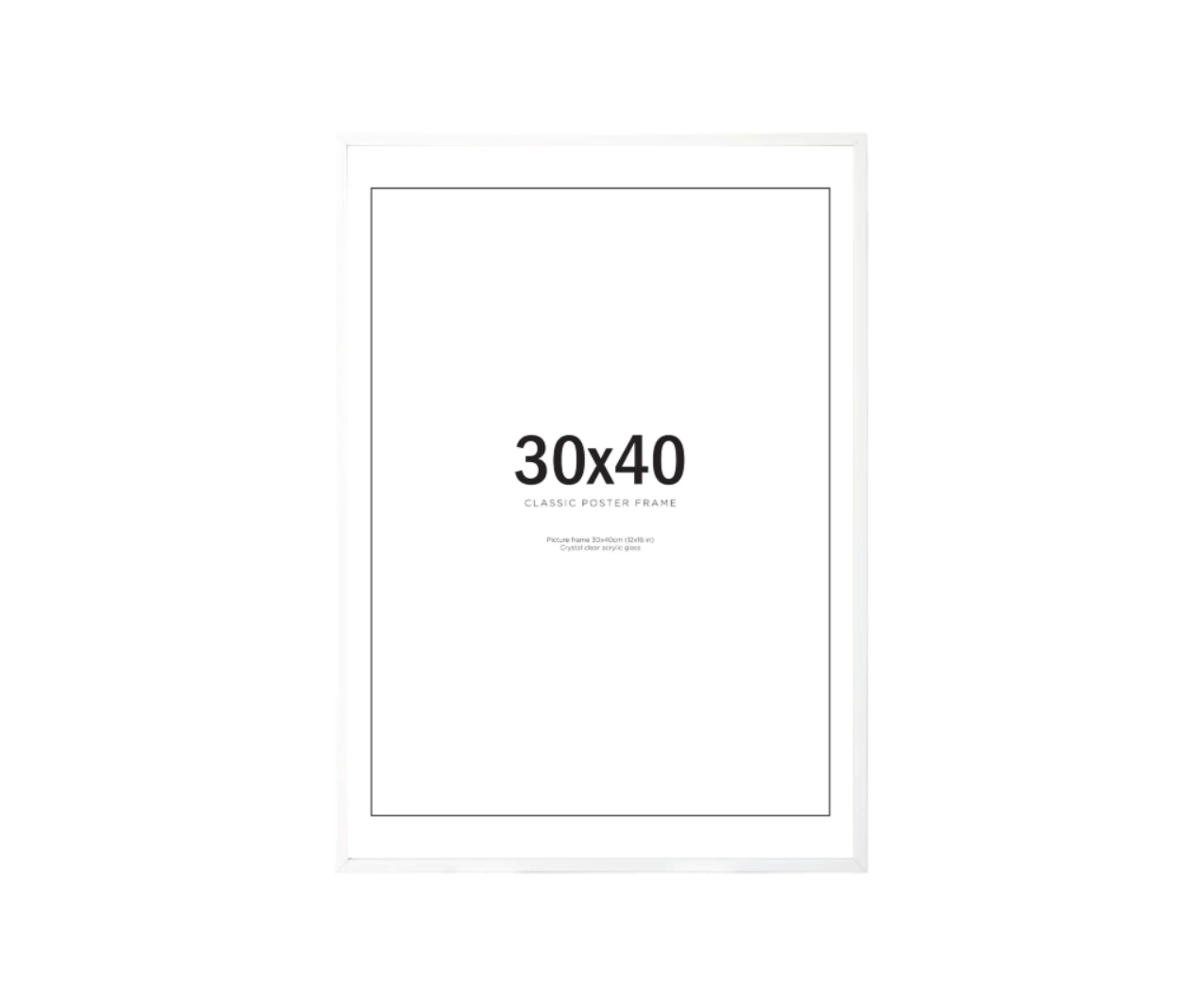WOODEN FRAME - WHITE